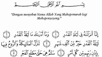 Surat Al Qadr Artinya Apa